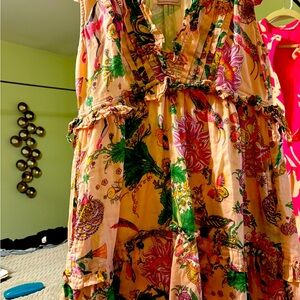 BANJANAN Chandra Dress In Psychedelia Rosette